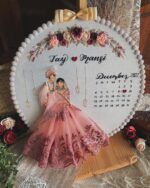 Pink Daisy Front-Facing Wedding Embroidery Handmade Gift